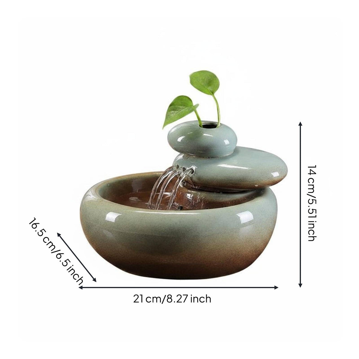 Stone Waterfall Fountain Gift Idea Home Decor Relaxation for Office Workers