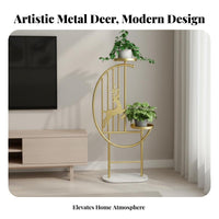2-Tier Metal Stand Multi-Purpose 2-Tier Deer Design Stand Sturdy And