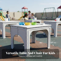Space Saving Foldable Kids Table Lightweight Portable children's Desk Multifunctional Plastic Folding Study Table Easy to Clean for Preschoolers, Party Hosts, Kindergarten, Indoor, Playroom, Outdoor