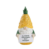 菠萝地精gnome名片夹跨境创意装饰摆件树脂节日礼物Be A Pineappl
