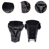 Bull Head Wrist Cuff Adjustable Straps Medieval Bracer for Cosplayers