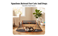 Breathable Foldable Pet Tent with Mat Portable Mesh Pet Tent Lightweight Collapsible Dog Playpen Compact for Dogs, Cats, Young Dogs, Outdoor, Indoor, Travel, Camping