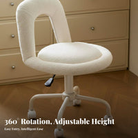 Luxuriously Soft Vanity Chair Cream Design Luxuriously Soft U-Back Chair Soft