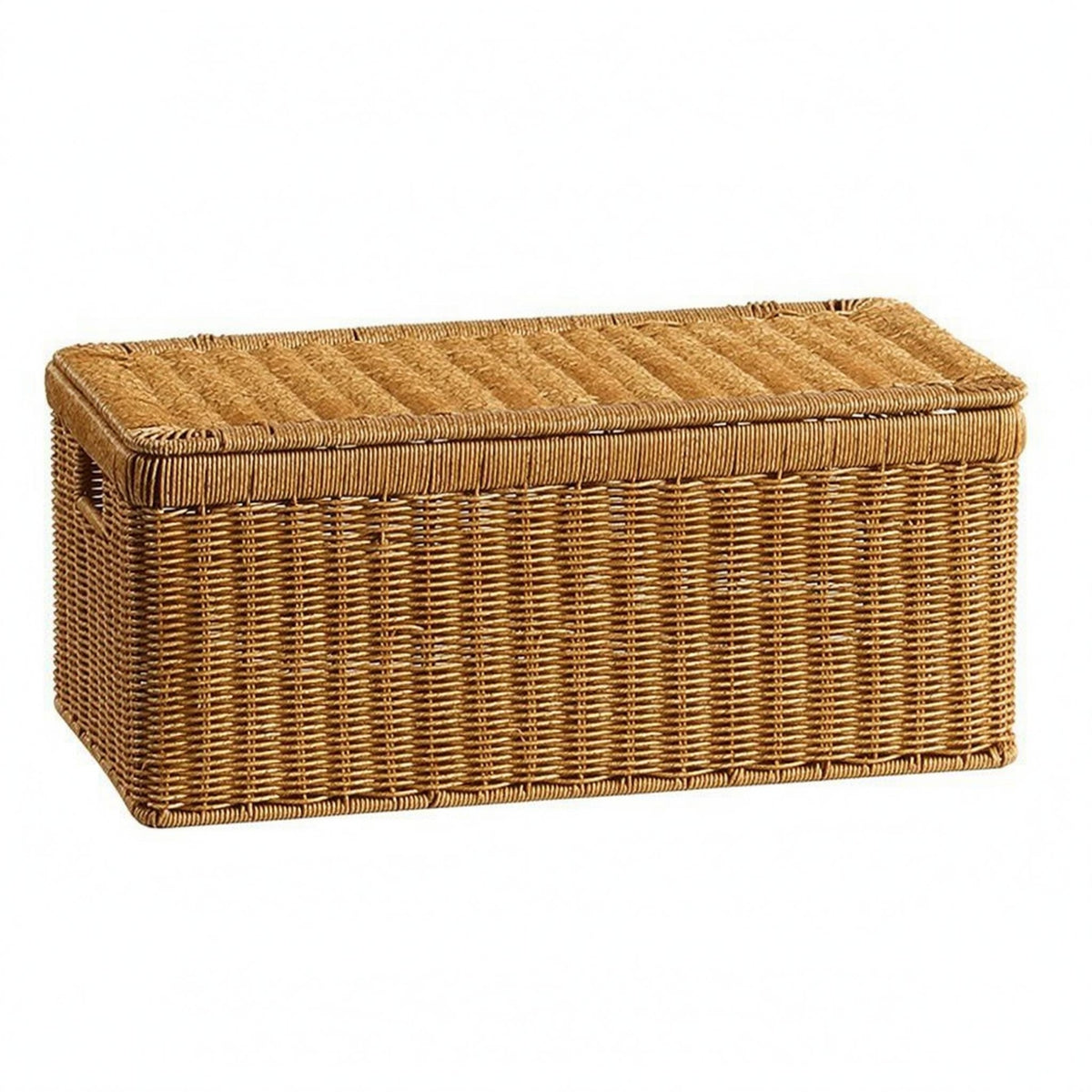Rattan Storage Box With Lid Lidded Rattan Box Hard-Sided
