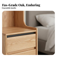 Slim Multi-Drawer Nightstand Modern Minimalist and Design Bedside Table Space-Saving Design Long-Lastinging Construction