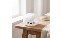 Iridescent Steamed Bun Press Toy Translucent Squishy Toy with Smiling Face Soft Dumpling Squishy Adorable for Fidgeters
