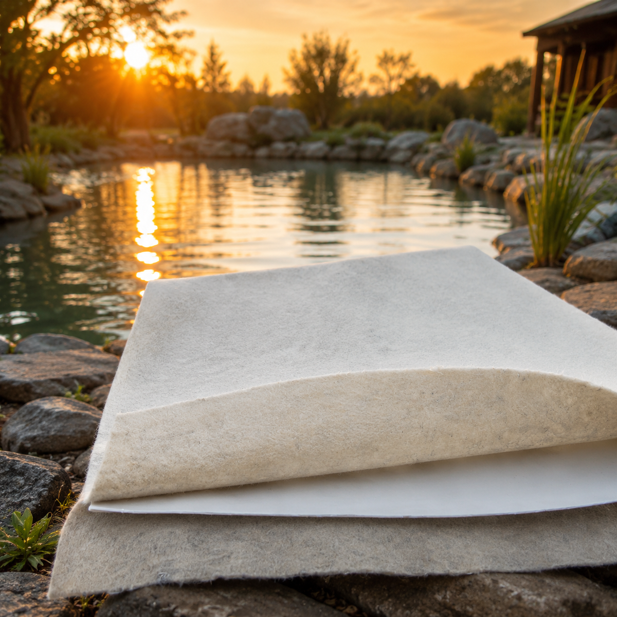 Drainage Fabric, Weed Control Fabric & Garden Fabric, Root Barrier Geotextile, Water-Permeable for Terrace Construction, Basement Renovation