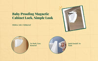 attraction lockized Cabinet Lock, baby-secure Drawer Lock, unseen sticky Infant Proofing Latch, No-Drill Installation, Hidden Protection for Cabinets & Drawers