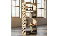 Iron Bookshelf Simple Design Storage Rack Floor Standing Open Shelf for Home Organizing