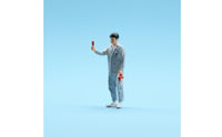 1/64 Scale Painter Figurine Realistic Design Miniature Construction Worker Model