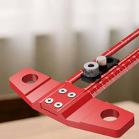 T-Square Ruler Etched Scale Woodworking Marking Gauge Hole Guide