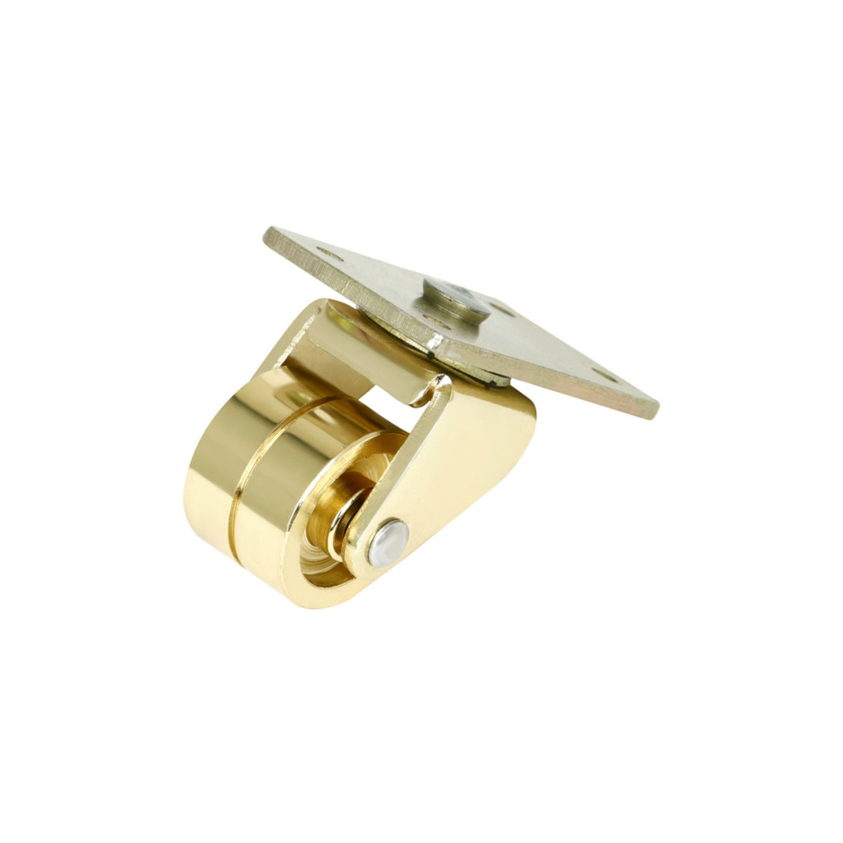 Gold-Colored Vertical Piano Swivel Caster Polished Vertical Piano Caster Rectangular Mounting Plate Instrument Hardware Metal