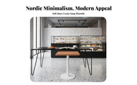 Minimalist Design Restaurant Booth and Chair Set Modern Design Cafe Furniture Easy to Clean Commercial Furnishing Padded Seat for Business Owners, Interior Designers, Event Planners, Coffee Shop, Bakery, Eatery, Lounge