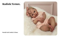 Realistic Newborn Doll Cleanable Lifelike Newborn Doll children's Toy Hand-Rooted Hair Perfect Gift for Parents