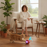 Self-Rolling Automatic Cat Toy Ball Smart Interactive Cat Toy Ball Hands-Hands-off Indoor for Kittens
