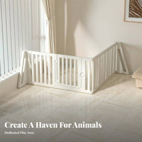adaptable Puppy Gate Configurable Shape Dog Playpen Foldable Design for Hallmanner