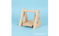 Relieves Boredom Bird Enclosure Rocking Toy Gnaw-Resistant Safe Wooden Bird Swing Detachable Design for Parrots, Small Birds