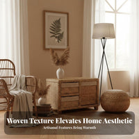 Woven Basket Drawer Cabinet Handwoven Household Storage space-saving for Homeowners