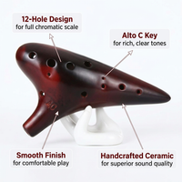 12 Hole Alto Musical Instrument for Beginners, Easy to Learn Ocarina with Beautiful Sound, Ceramic I - Image 3