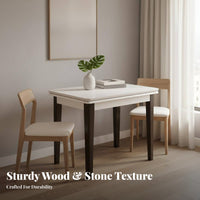 Extendable Dining Table Space-Saving Extendable Folding Table Foldable for Hosts