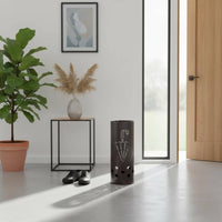 Draining Umbrella Stand Cylindrical Metal Umbrella Stand Uncovered Top