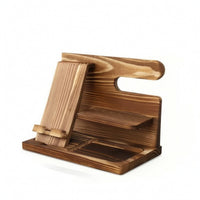Wooden Desk Organizer Sturdy Docking Station Premium for Nightstand, Entryway