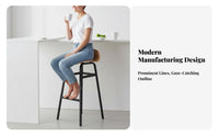 Saddle Seat Bar Stool Warehouse and Design Backless Saddle Stool Modern Design Built-in Footrest for Business Owners, Cafe