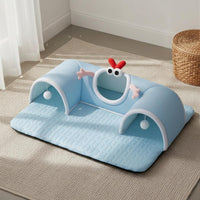 Feline Tunnel Bed Breathable Foldable Pet Tunnel Bed Soft Cushion