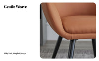 Upholstered Barrel Chair Light Luxury Design Upholstered Rounded Armchair Performance Material Modern Appearance for Living Room