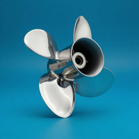 Outboard Propeller with Splined Hub Stainless Steel Four Outboard Propeller Easy to Install