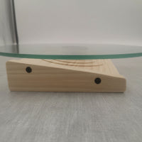 Wooden Chinchilla Running Plate Silent Chinchilla Wheel Low-Height Wheel with Stand Stable for Cage, Pet Corner