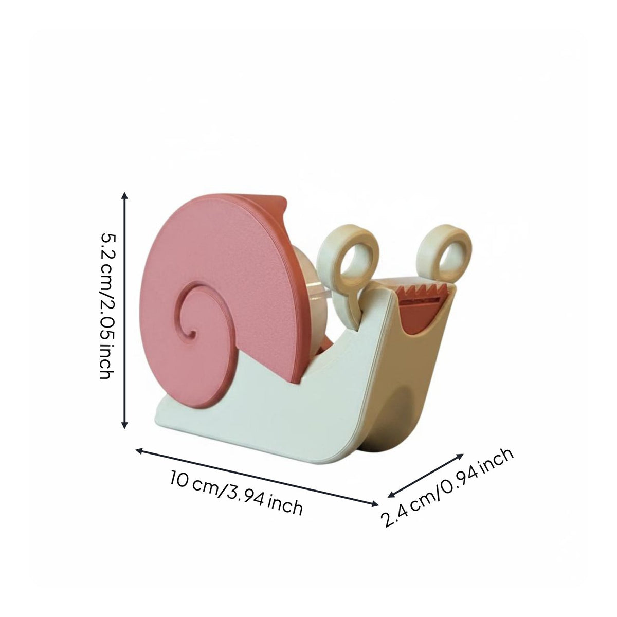 Shaped Tape Dispenser Lightweight Tape Dispenser Front Rim