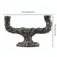 Sculptural Candle Holder Black Textured Home Decor Modern Minimalist Design