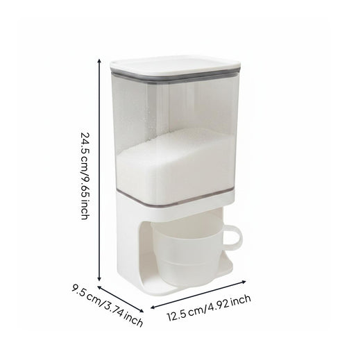 Wall Mounted Laundry Scoop Box Large Capacity Press Type Dispenser
