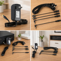 Guitar Effect Pedal Power Adapter Supply Cable Multi-Output Instrument Power Adapter Supply with Right-Angle Plugs Low-Noise