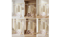 Portable Folding Clothes Rack Compact Freestanding Garment Rack Sturdy Clothing Stand for Apartment