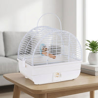 Portable Bird Cage Travel Cage for Small Parrot, Outdoor Cage with Standing Perch, Breathable Travel Carrier, Portable Cage with Tray