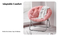 Padded moon Chair Foldable Design Folding moon Chair Space-Saving Ergonomic Comfort for Teens, Balcony, Bedroom, Living Room