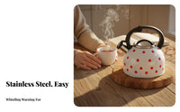 2.5L Whistling Kettle Multi-Cooktop Compatible Boiling Tea Kettle Loud Whistle Kitchenware for Office