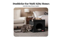 2tieredstory Feline Cube Foldable Two-Storytieredstory Feline Cube With Scrapeing Pad Long-Lasting Stable for Indoor