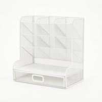 Desk Organizer with Pen Holder and Drawer Compact for Professionals, Students