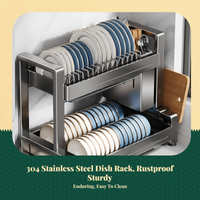 Rustproof stainless steel dish rack