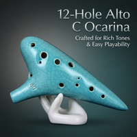 12 Hole Alto Musical Instrument for Beginners, Easy to Learn Ocarina with Beautiful Sound, Ceramic I - Image 5