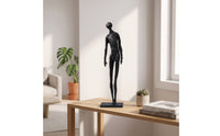 Abstract Human Figure Sculpture Textured Figurine Slim for Office, Entryway