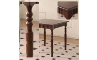 Solid Wood Square Dining Table Dark Walnut Wooden Dining Table Vintage-Inspired Furniture Farmhouse for Small Apartment, Study Corner