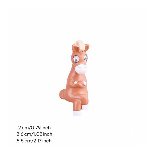 6 Pieces Horse Figurine Cute Creature Decor for Car Center Screen