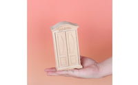 1:12 Scale Cabinet Hand-Carved Dollhouse Wardrobe Unfinished Wood Mini Wardrobe for Model Makers