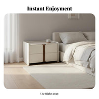 Bedside Storage Unit Sturdy Construction Single-Drawer Nightstand Easy to Clean