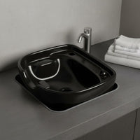 Ceramic Shampoo Bowl Easy to Clean Salon Shampoo Sink Sturdy and Stable Salon Apparatus for Hairdressers