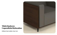 3 Piece Sofa and Table Set Nordic Design & Aesthetic Upholstered Office Sofa Contemporary Look High-Resilience Padding